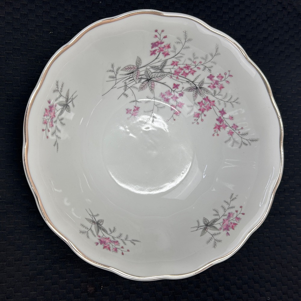 Favolina Karolina Jarolina Poland‎ China Floral Scalloped Serving Bowl 3879 1